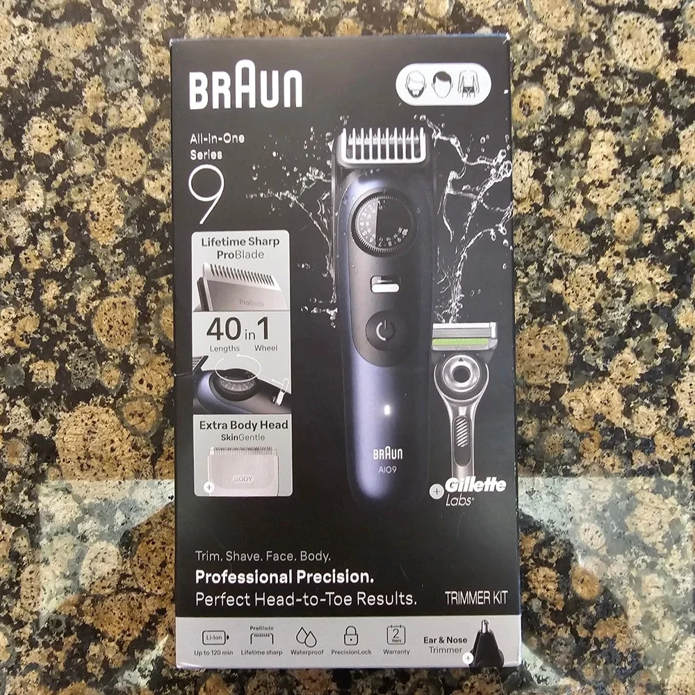 Braun Men All-In-One Series 9 Trimmer Kit Beard Face Hair Body Razor AiO 9530